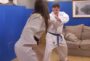 Confident Female Karateka Vs Arrogant Male Karateka